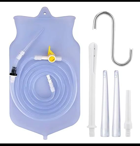 Coffee Enema Kit for Home Use- 2Qt Silicone Bag Plus 1lb Bag of Premium Enema Coffee