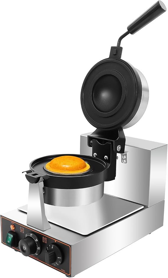 Electric Panini Press, Waffle Maker & Burger Grill - Non-Stick Cast Iron Plates with Temperature Control, Indoor Waffle Maker for Home & Commercial Use, Versatile Griddle with Adjustable Heat Setting