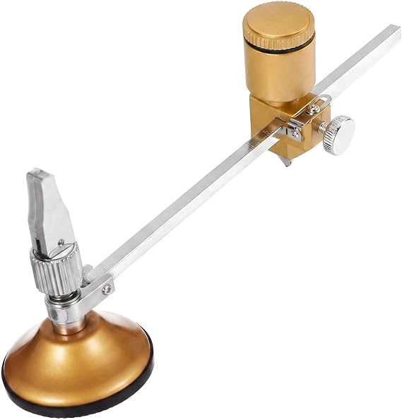 Circle Glass Cutter - Adjustable Compass Cutter with Suction Cup for Glass, Tile, Mirror Cutting (2.8-15.7 Inch)