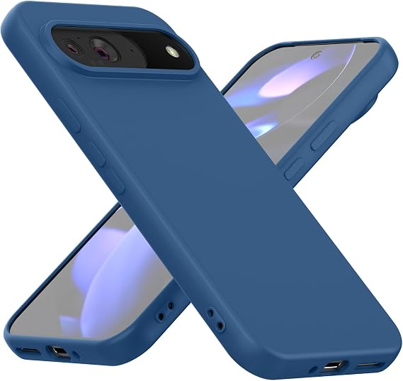 Cresee Case for Google Pixel 9 / Pixel 9 Pro (2024) TPU Silicone Phone Case Soft Interior Slim Fit Flexible Back Cover for Pixel 9/9 Pro - Blue