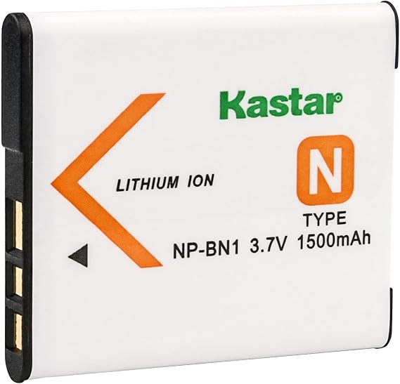 Kastar 1-Pack Battery Replacement for Sony NP-BN1 NPBN1, Type N Battery, Sony BC-CSN, BC-CSNB Charger, Sony Cyber-Shot DSC-WX150, Cyber-Shot DSC-WX200, Cyber-Shot DSC-WX220, Cyber-Shot DSC-J10