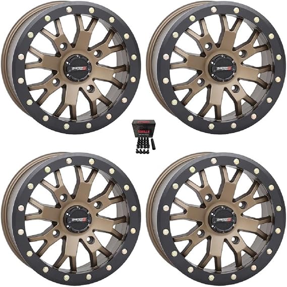 System 3 SB-4 Beadlock 15x10 Wide Wheels Bronze (5+5) Can-Am Maverick X3 / Pioneer 1000