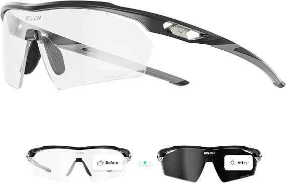 SCVCN Photochromic Sports Sunglasses UV400 Men Women S330