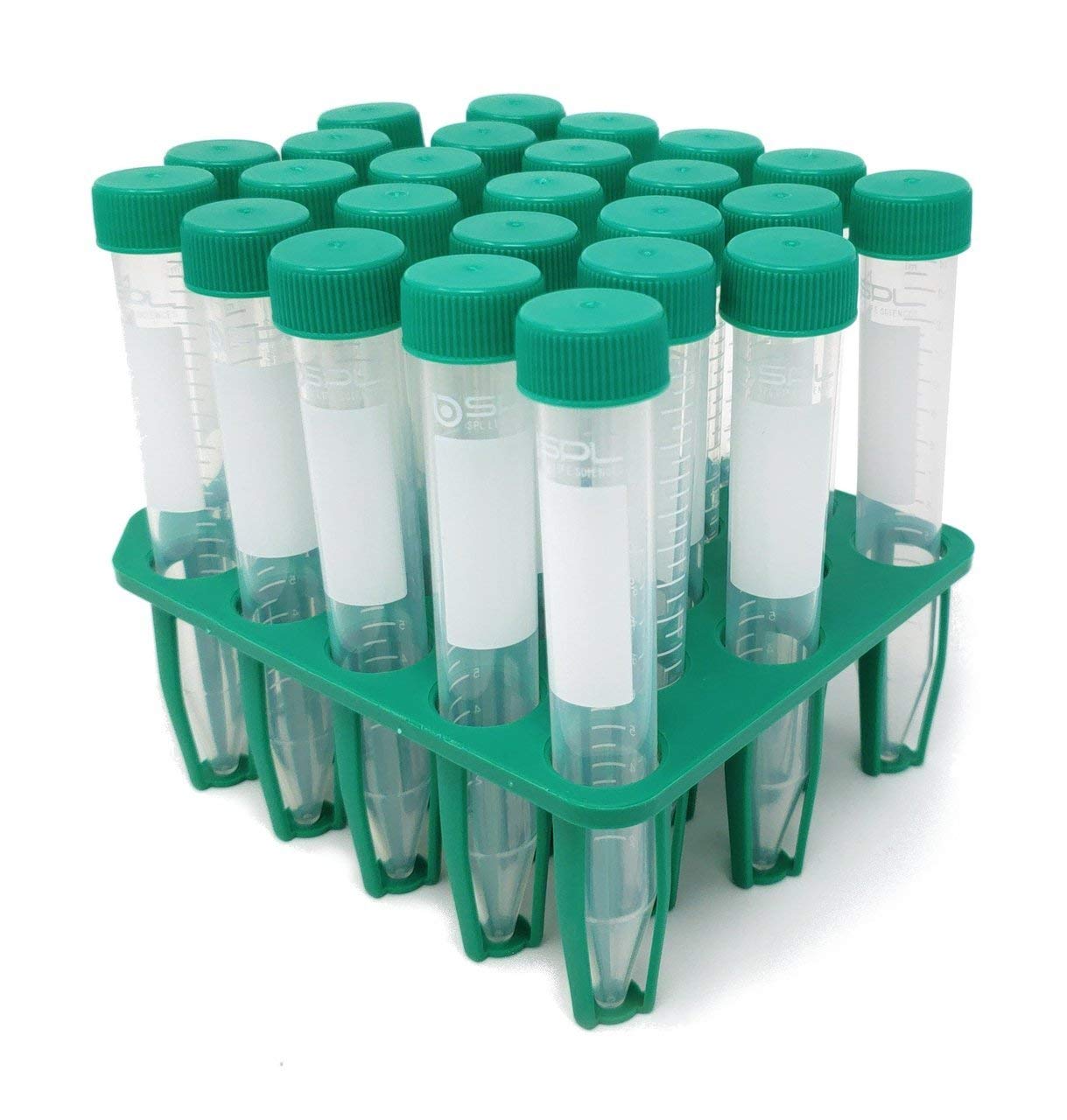 SPL 15 ml Conical Centrifuge Tubes Sterilized with PP Racks, DNaseRNase - Free, 25 Tubes x Rack 20 Racks