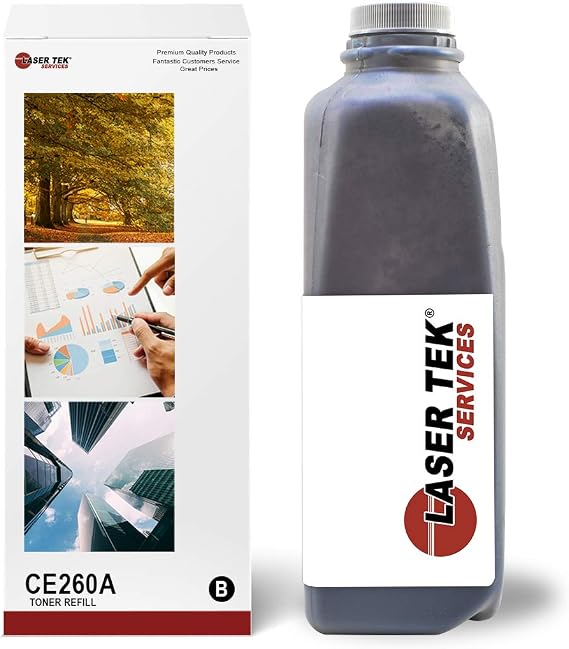 Laser Tek Services 647A Compatible Black Toner Refill Kit for HP CE260A