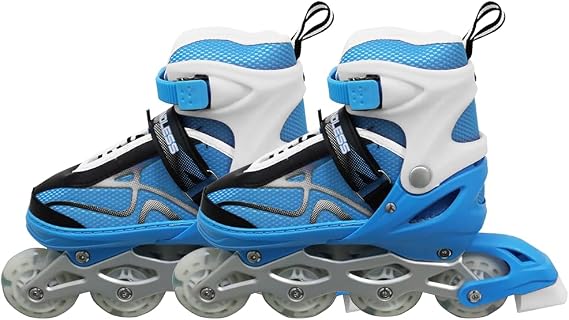 Endless EL1027 Inline Adjustable Skates | Aluminium Chassis and 70 mm PU Wheels | All Wheels Flash, ABEC 7