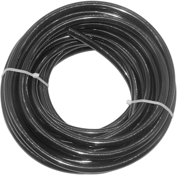 Pneumatic 1/2 OD Tubing 32.8Ft PU Air Tube Hose Pipe for Air Line or Water Transfer (1/2 inch 10M Black)