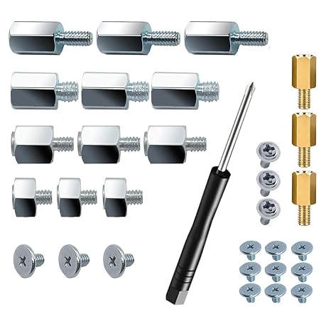 M.2 SSD Screw Kit,M 2 SSD Mounting Screws,Motherboard SSD Screws for Asus Gigabyte ASRock Msi Motherboards,M.2 Screws Mounting Screws Kit Components,31PCS