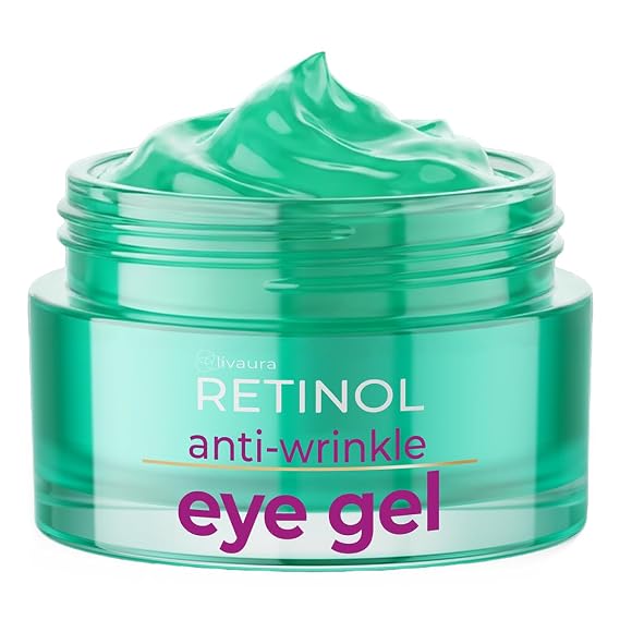 LIVAURA Retinol Eye Gel - Under Eye Cream for Dark Circles, Puffiness, Bags
