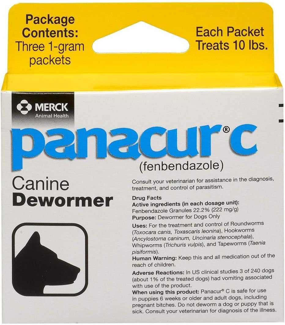 Panacur C - up to 10 lbs - 1 gm