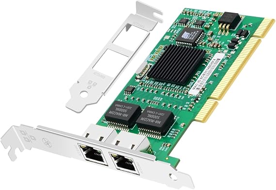 with Intel Chipset 82546 Dual Port Gigabit 8492MT PCI Server Network Card 1000M RJ45 NIC Ethernet Desktop Adapter