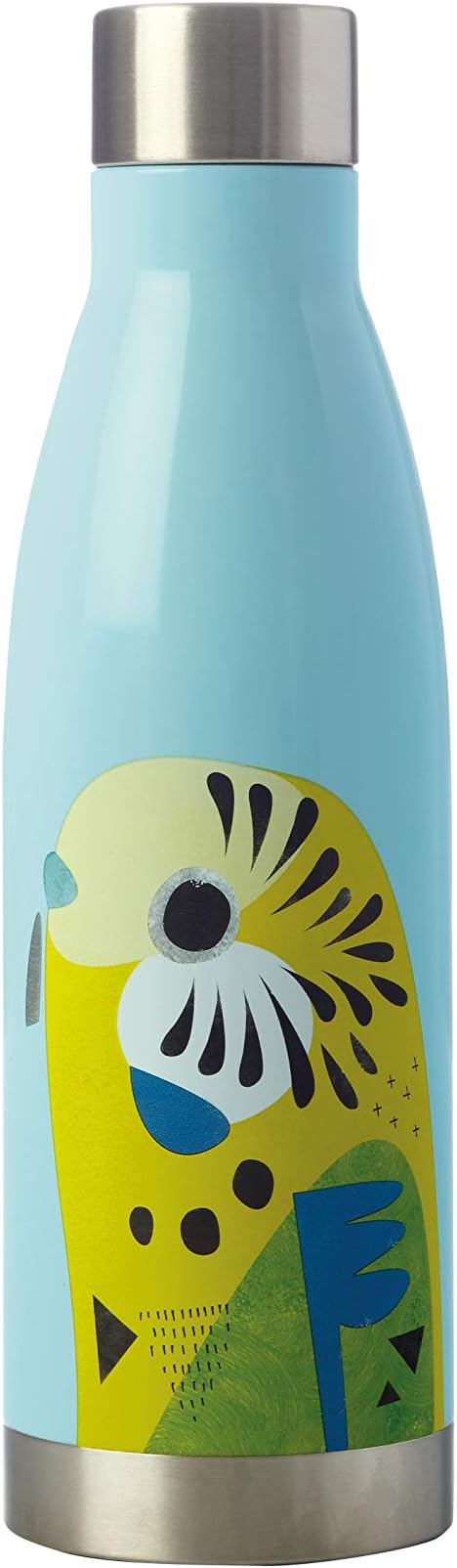 Maxwell & Williams Pete Cromer Insulated Water Bottle, Budgerigar Design, BPA Free Stainless Steel, 5ml