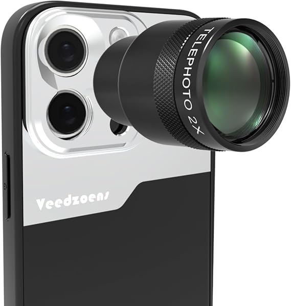 2X Telephoto Lens with 17mm Thread Lens Phone Case for iPhone 15 Pro Max