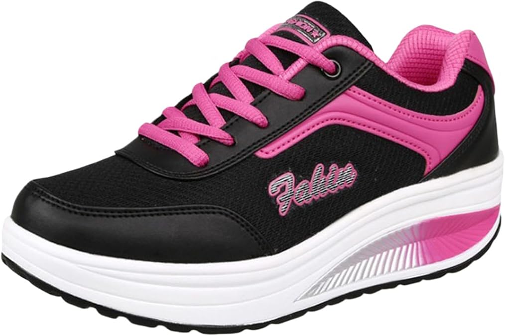 Womens Bowling Shoes Comfortable Mesh Breathable Running Sneakers with Arch Support,Lightweight Soft Soles Casual Non-Slip Athletic Shoes Lace-Up Adjustable Fashion Walking Sneakers