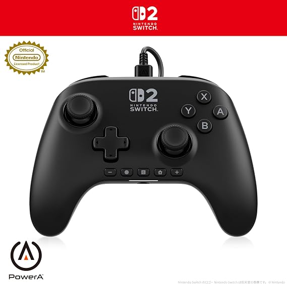 任天堂ライセンス商品PowerA パワーエー アドバンテージ・有線コントローラー for Nintendo Switch 2 – ブラック NSGP0523JP-01国内正規品 2年保証
