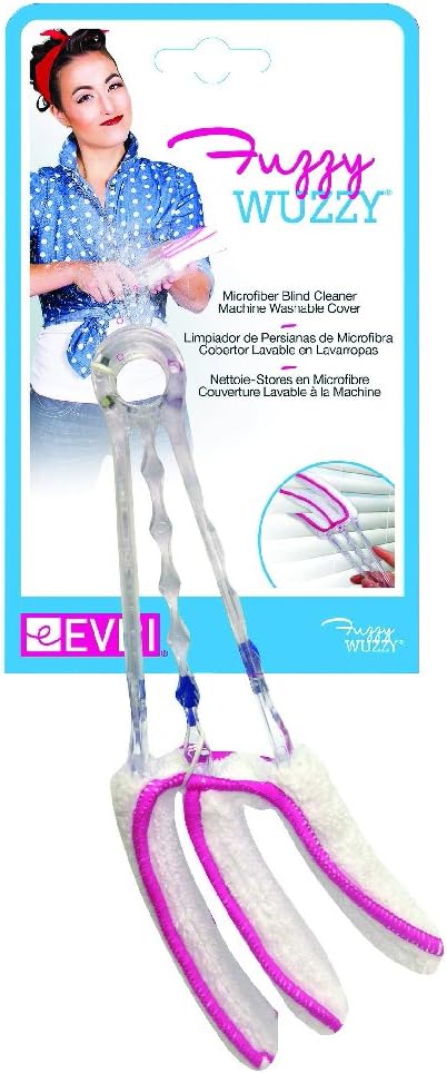 Evriholder Microfiber Blind Cleaner Dust Removing Brush, Window Blind Cleaning Tool, Blind Cleaner for Shutters, Vertical Blinds, and Air Conditioners, Colors May Vary