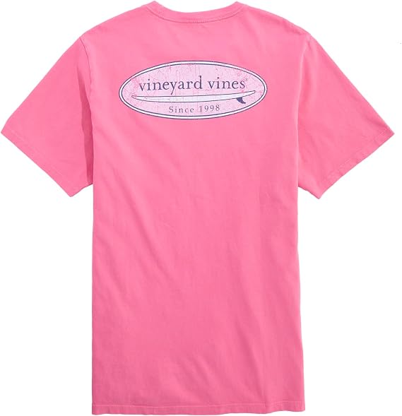 Vineyard Vines Men's Drift Dye Classic Distressed Surf Logo Box Short-Sleeve Pocket Tee