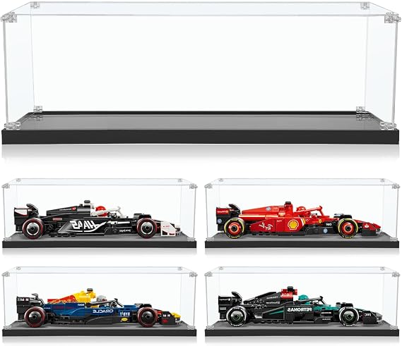 Acrylic Display Case for Lego Speed Champions Visa Cash App RB VCARB 01 F1 Car 77246- Dust-Protected, 22x11x8 cm Storage Box for Lego Model Display
