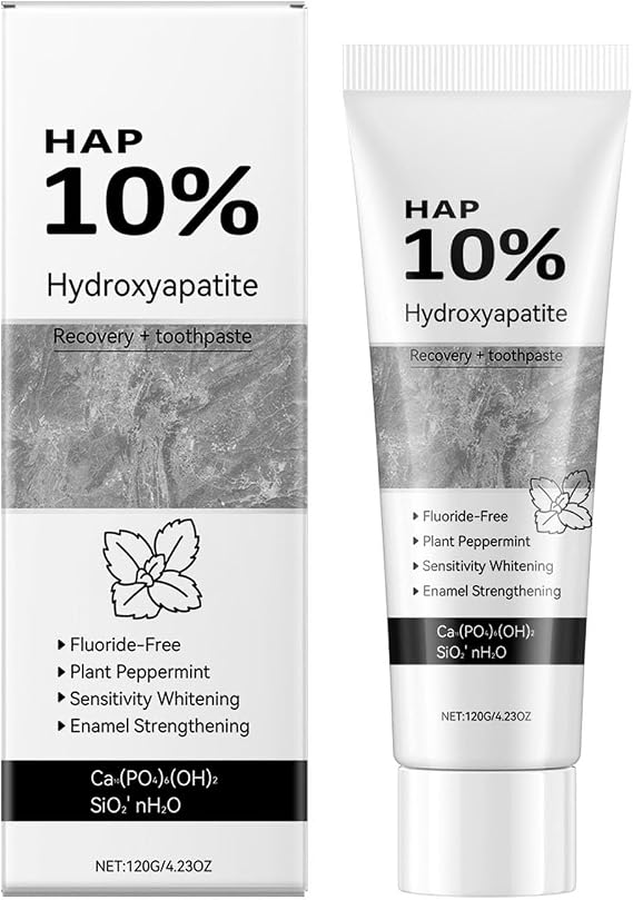 Nano Hydroxyapatite Toothpaste - 10% Hydroxyapatite for Sensitive Teeth | 1 Piece Fluoride Mint Flavor for Adults and Kids for Oral Care, Gum, Slimming, Toothpaste Correction Medium