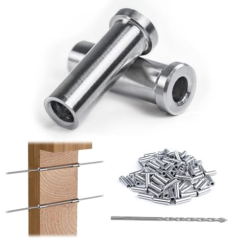 Muzata 120Pack Cable Railing Level Protector Sleeve for Wood Post CR13