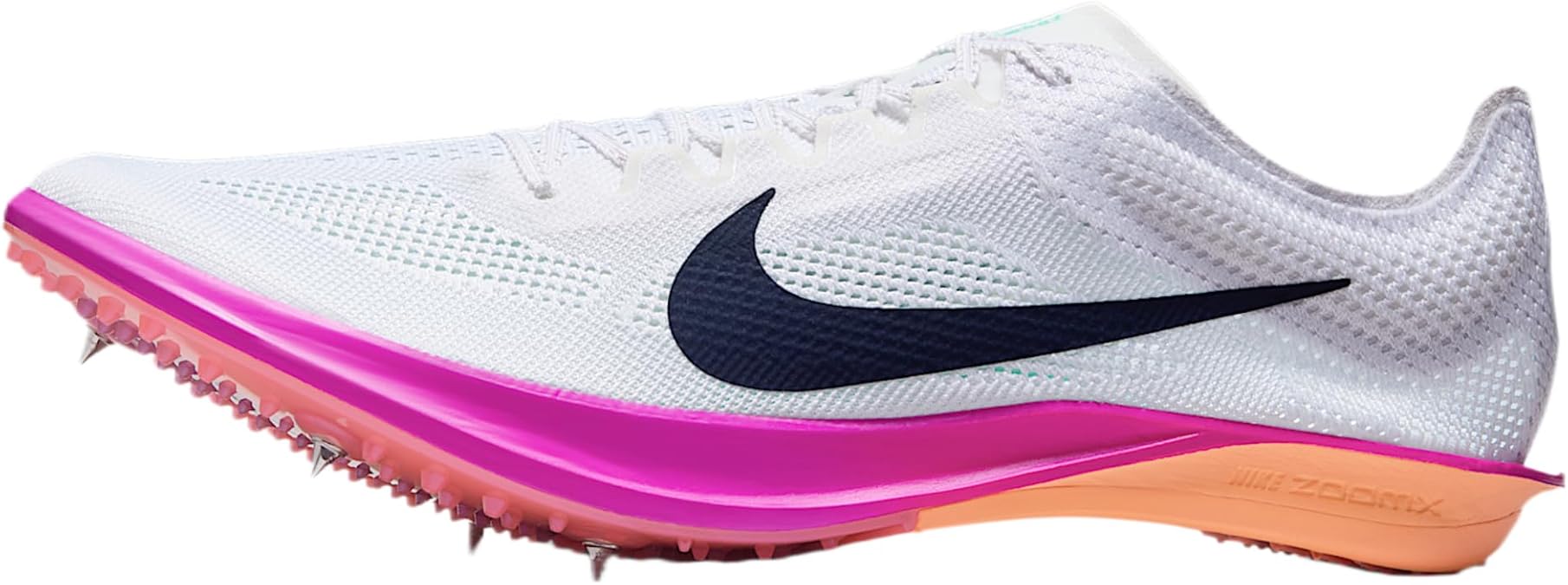 Nike Dragonfly 2 Track & Field Distance Spikes (White/Hyper Turquoise/Fire Pink/Obsidian)