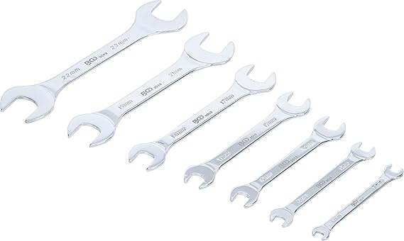 BGS 9019 Double Open-Ended Spanner Set 6 - 23 mm Extra-Flat 7 Pieces