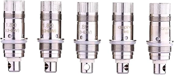 Aspire Nautilus BVC Coil 1.6ohm Aspire Nautilus Replacement Coil, Set of 5, Subohm Tank Atomizer Replacement Parts, Replacement Coil, Smoke, Dark
