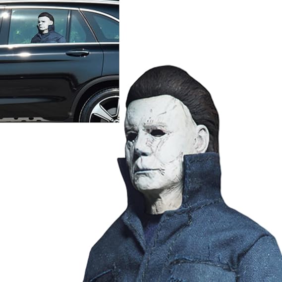 Car Window Decal Halloween Window Cling Funny Car Stickers for Automotive(for Left Side)