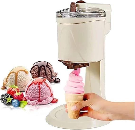 Ice Cream Maker Machine with Compressor, Automatic Soft Serve Ice Cream Maker, 1L Large Capacity for Yogurt and Sorbet