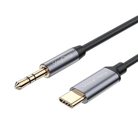 VegGieg USB Type-C to 3.5mm Aux Hi-Fi Audio Cable 1 Meter