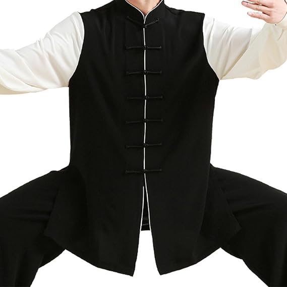Tai Chi Clothing Martial Arts Chinese Traditional Men Women Kung Fu Taekwondo Training Clothes (Color : Black, Size : Small)
