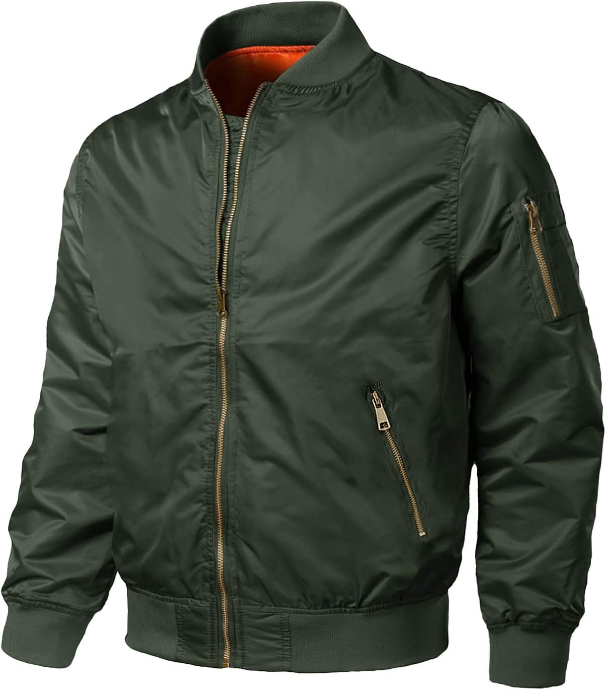 EKLENTSON Mens Coat Casual Warm Thicken Winter Bomber Jacket Long Sleeve with Zipper Pocket