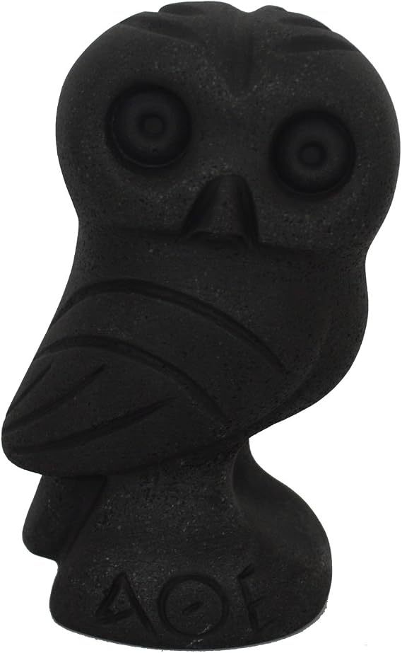 Estia Creations Owl of Athens Small Statue - Symbol of Wisdom and Goddess Athena