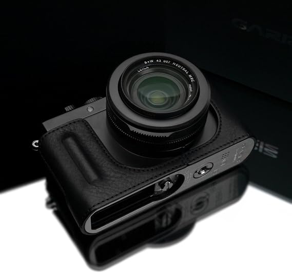 Gariz Genuine Leather HG-DLUXBK Camera Metal Half Case for Leica DLUX D-LUX7 (Typ 109), Black