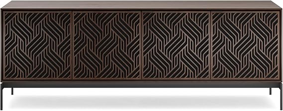 BDI Furniture Elements - Cabinet with Console Base - Weave Door - Toasted Oak
