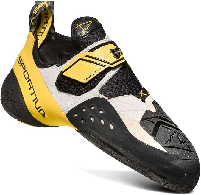 La Sportiva Solution Climbing Shoe - Men's, White/Yellow, 34