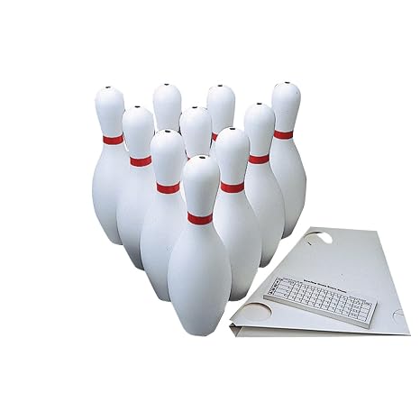 S&S Worldwide Bottom Weighted Hollow Plastic Recreational Bowling Pins | Shape 15 inch H pins weigh 11 ounce, Fun For All, Indoor and Outdoors, Not For The Bowling Alley, Easy To Set-up and Play