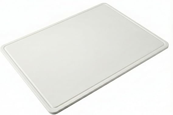 20x15 White Cutting Board with Groove, Large 1/2" Thick HDPE Plastic, NSF
