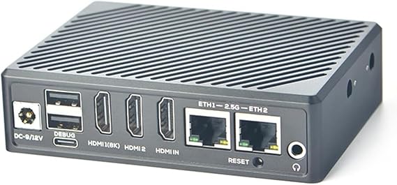 WayPonDEV NanoPC-T6 LTS Mini Computer RK3588 Dual 2.5G Soft Router IoT Gateway 8+64GB Complete with Metal Case