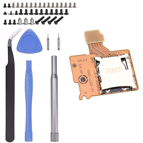 1 Pack Micro SD Card Reader Replacement for Nintendo Switch HAC-SD-01, TF Memory Card Slot Socket Reader Board Replacement for NS Console