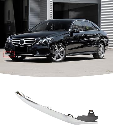 Front Bumper Chrome Trim Molding Compatible with Mercedes Benz E-Class Sedan 2014-2016 W212 E250 E350 E400 E500 E550 Passengers SideRight Side: A2128852874