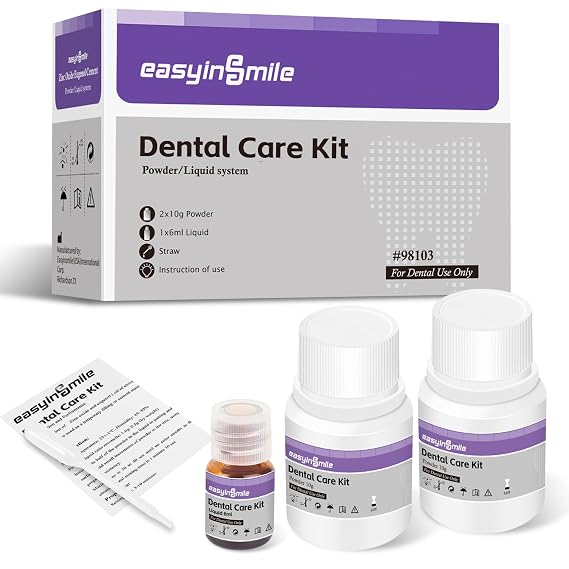 Tooth Repair Kit for Broken Teeth, Dental Cement Temporary Filling Zinc Oxide Eugenol Glue for Chipped Missing Teeth,Crowns & Bridges