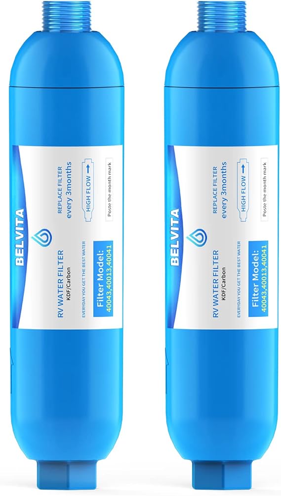 BELVITA 2 Pack RV inline water filter