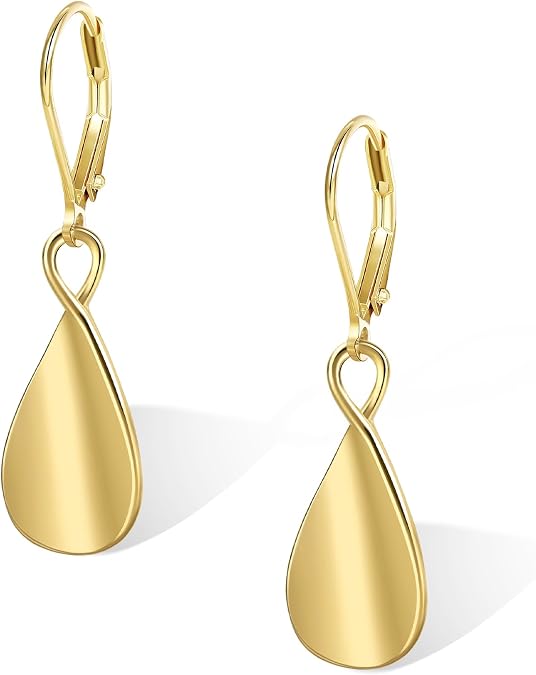 Silver Teardrop Dangle Earrings for Women Leverback Drop Dangle Earrings Jewelry Hypoallergenic Silver Teardrop Earring for Women Gifts