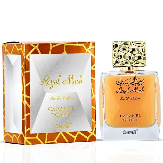 Surrati Royal Musk Caramel Toffee Eau de Parfum for Women 100ML | Long Lasting Arabian Perfume Spray with Vanilla, Caramel & Musk Notes