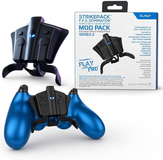 CronusMax ストライクパック PS4 Stirke Pack Dominator 背面 アダプターアジア総代理店 日本語マニュアル付きこのアダプターはリマッピング と最新のシュートゲームMODを提供することができます | 親指をスティックから離さず操作、ボタン割り当てを本体上で変更、PC・専用ソフト不要、左右パドル着脱式、有線接続、FPS・アクションゲーム向け、連射・リコイル調整、日本語説明書付き