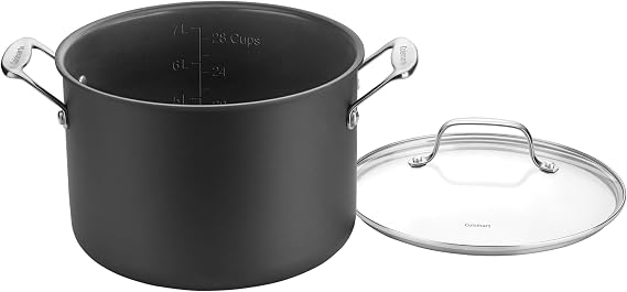 Cuisinart Chef's Classic PURELYCERAMICTM Nonstick PFAS Free Hard-Anodized 8-Quart Stockpot with Cover, 666C-24