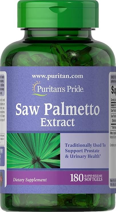 Puritan's Pride Saw Palmetto Extract, Supports Urinary Function and Promotes Prostate heatlh, 180 Count