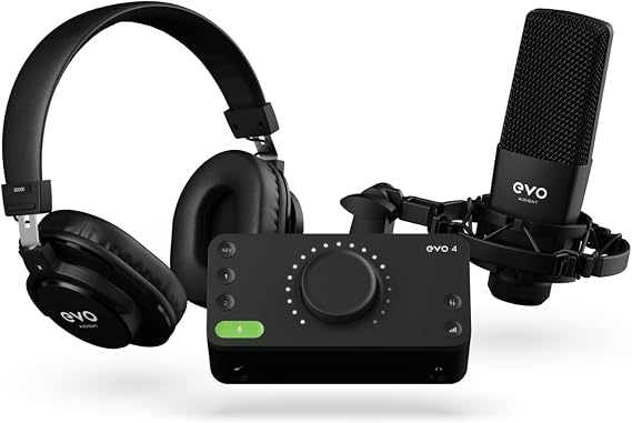 Audient EVO4SRB Start Recording Bundle - 2x2 USB/iOS Recording System
