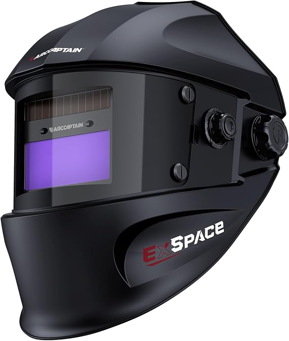 ARCCAPTAIN True Color Auto Darkening Welding Helmet with Upgraded Arc Sensor, 1/1/1/1 Top Optical Clarity Solar Power Welding Hood, 1/25000s Response Time, 4/9-13 for TIG MIG ARC Welding Mask